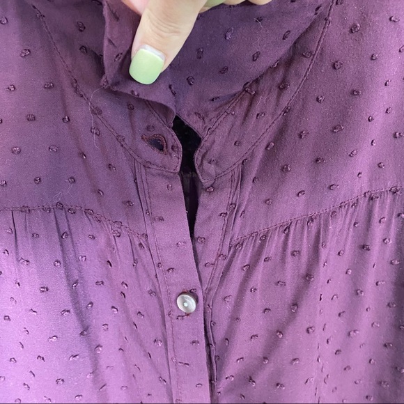 Free People Clip Dot Dobby Blouse - Picture 6 of 8
